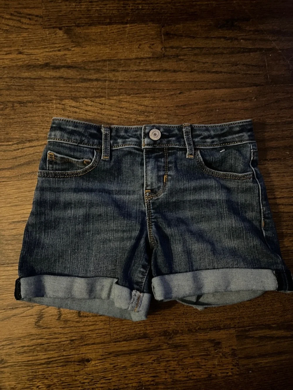 GAP Indigo Rolled-Hem Denim Shorts